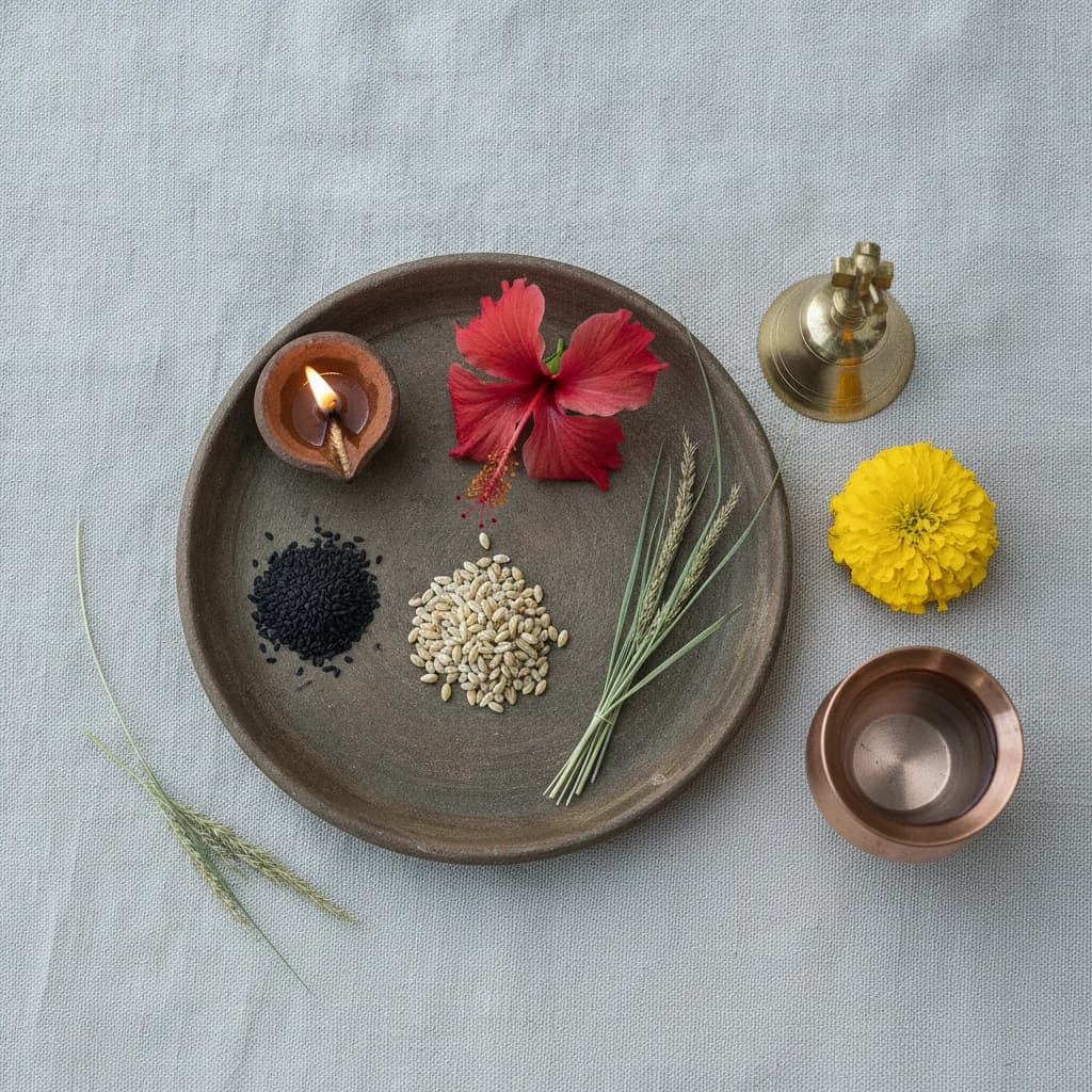 Black Til + Jau + Kusha + Lal Pushp Chadhava