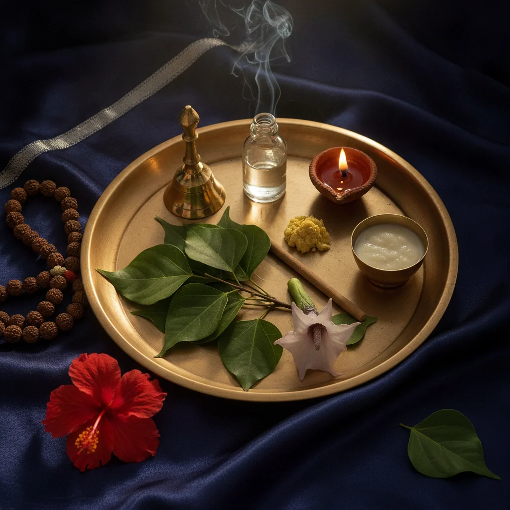 रुद्राक्ष एवं धतूरा भोग थाली